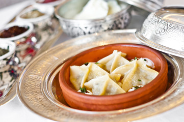 Turkish Ravioli (Manti) from classical Ottoman-Turkish Cuisine