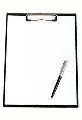 Clipboard, Blank Page and Pen