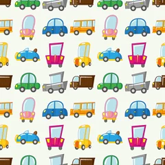 Wall murals On the street seamless car pattern