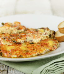 Scrambled Eggs With Tomatoes And Spinach