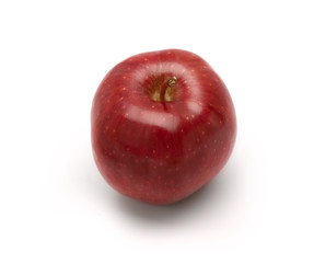 Ripe Red Apple isolated on white background