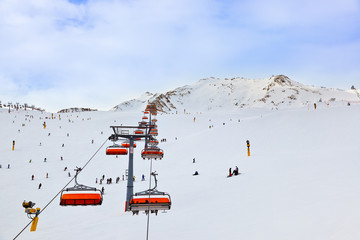 Mountains ski resort Solden Austria