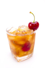 cherry martini, yellow cocktail cherry martini