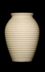ceramic jar on black