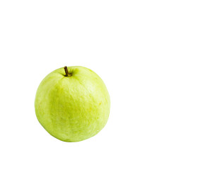 Guavas isolated on white background with clipping path