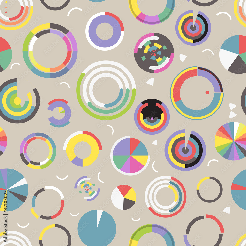 Aufkleber circle chart seamless pattern