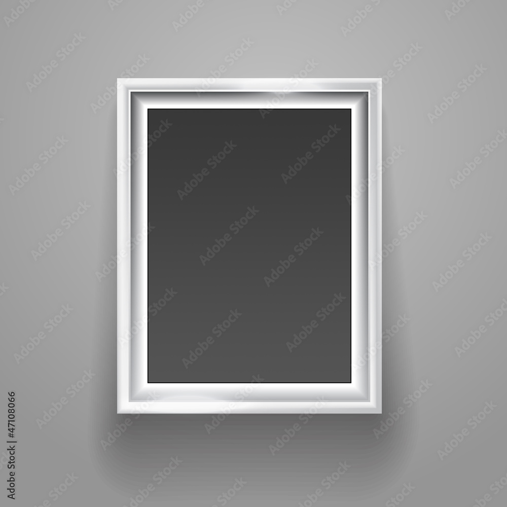 Aufkleber empty picture frame on the wall template