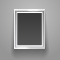 Empty picture frame on the wall template