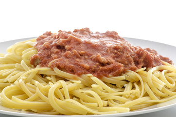 Pasta with tuna and tomato sauce