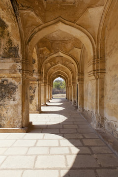 Arches in Qutb Shahi Tombs in Hyderabad