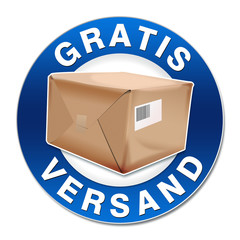 gratis versand blauer button paket