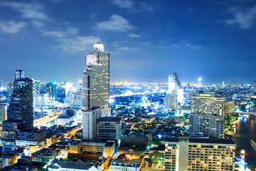 Bangkok city at twilight 