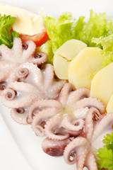 octopus with potatoes