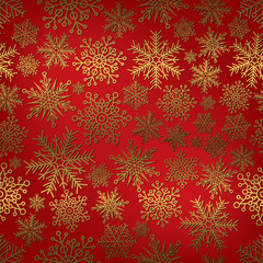seamless pattern with New Year's snowflakes