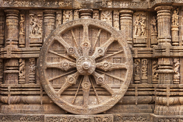 Chariot Wheel, Konark Sun Temple, Orissa.