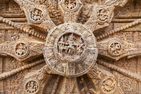 Chariot Wheel, Konark Sun Temple, Orissa.