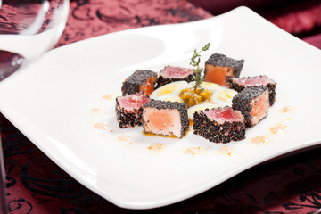 fish wth black sesame