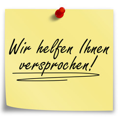 Post - It Wir helfen Ihnen versprochen!