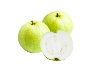Guavas isolated on white background
