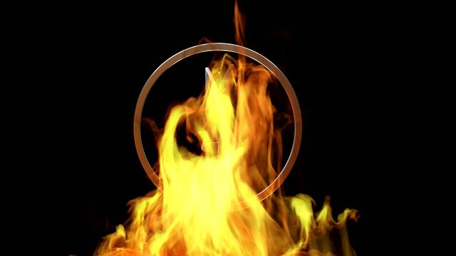 Burning pentagram