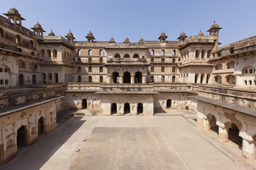 Fototapeta na wymiar Jehangir Mahal w Orchha, Madhya Pradesh,