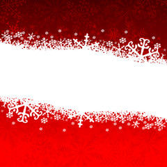 Obraz na płótnie Canvas red christmas background with snowflakes
