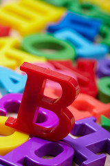Plastic alphabet letters