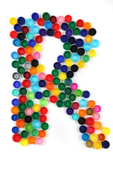 R letter from plastic alphabet