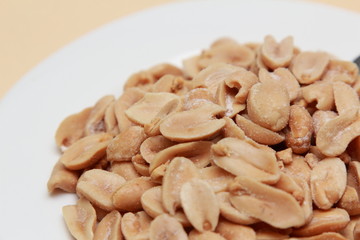 peanuts on a plate