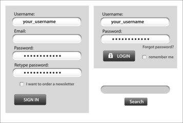 Login - webdesign elements