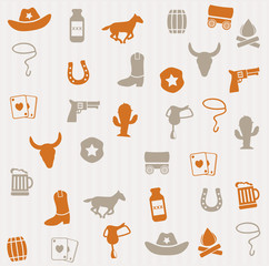 Cowboy seamless pattern