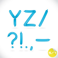 Balloon Alphabet, Letters, Illustration, Sign, Icon, Symbol