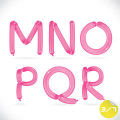 Balloon Alphabet, Letters, Illustration, Sign, Icon, Symbol