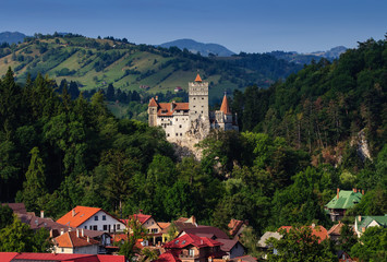 The Bran Castle and Bran city