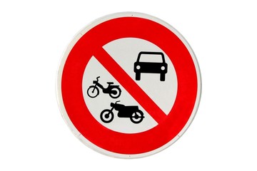 Sens interdit à tous les véhicules à moteur