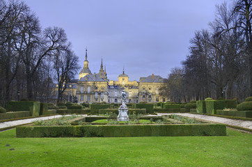 Obraz premium La granja de San Ildefonso Royal Palace in Segovia Spain.
