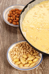 TORTA  CON MANDORLE E PINOLI (CAKE WITH ALMOND AND PINE NUTS)