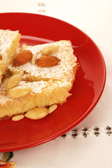 TORTA  CON MANDORLE E PINOLI (CAKE WITH ALMOND AND PINE NUTS)