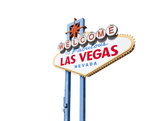 Welcome to las Vegas Sign Isolated with Clipping Path
