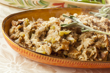 Homemade Stuffing made for Thanksgiving