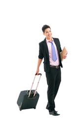 Businessman with suitcase