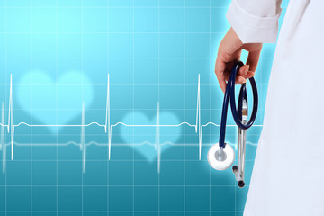 Illustration with heart beat