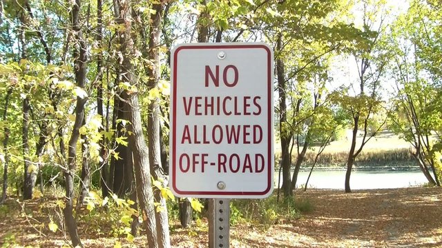 No Vehicles Allowed Sign