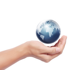 earth in human hand