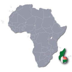 Afrikakarte Madagaskar