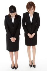 Two young business people