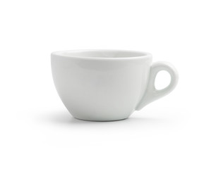 White Cup isolated on White background