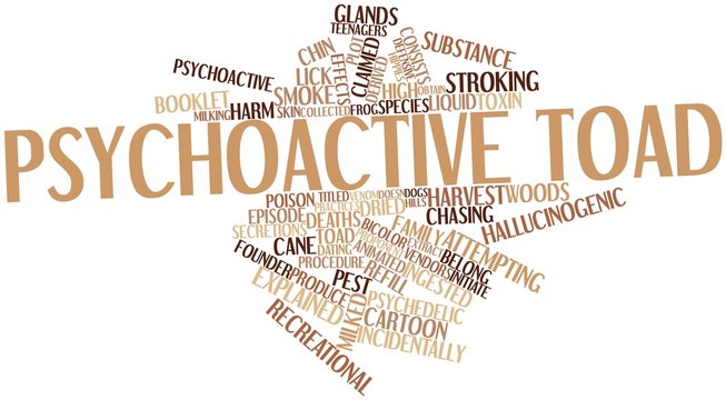 Word cloud for Psychoactive toad