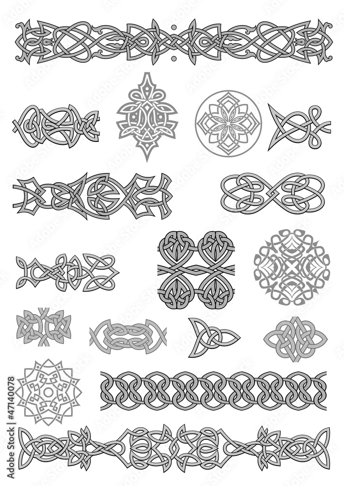 Aufkleber celtic ornaments and patterns