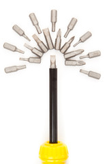Drill bit with attachments